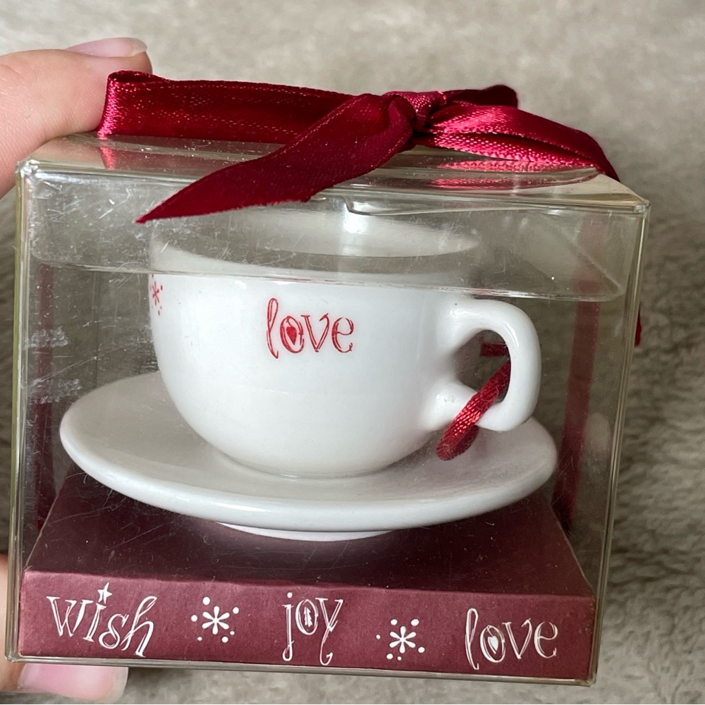 Starbucks ornament tea coffee cup Christmas keepsake